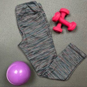 RBX Striped Capri Workout Leggings S